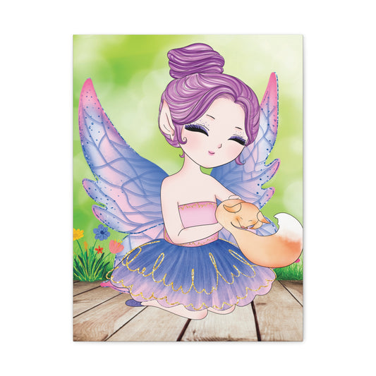 Fairy Sitting Canvas Print