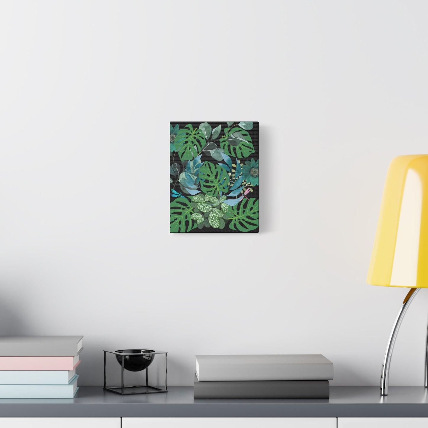 Monsteras on Black Canvas Print