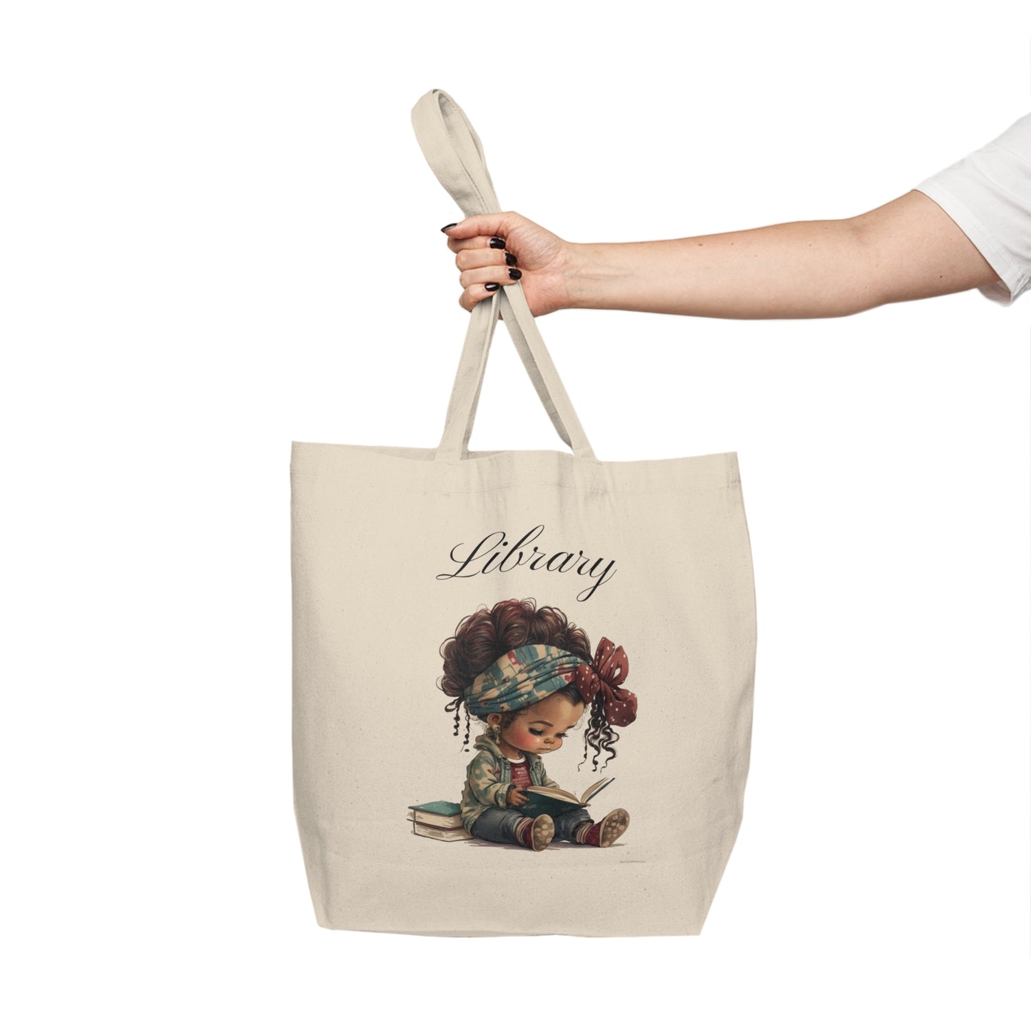 Vintage Doll Baby Library Tote