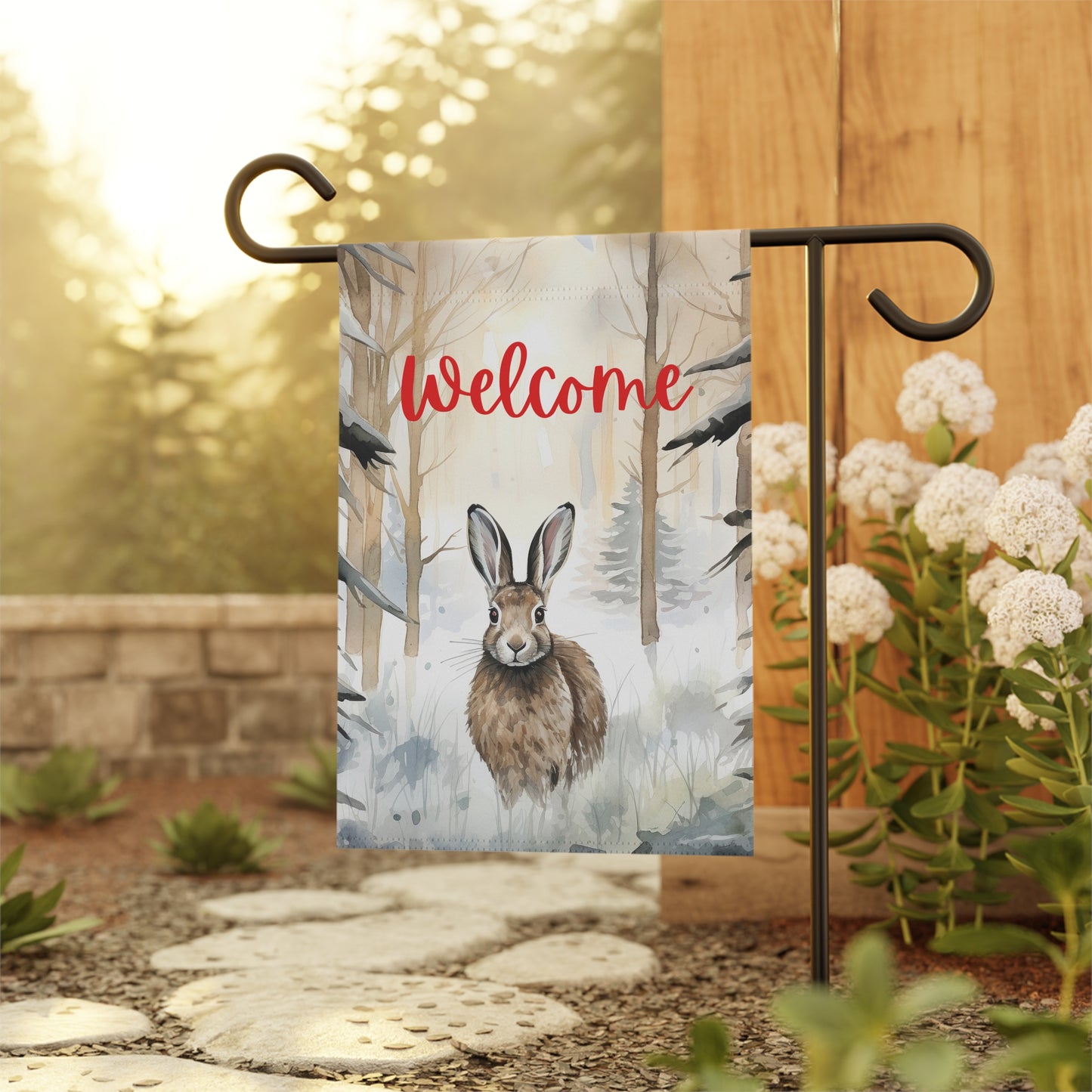 Welcome Rabbit Garden Banner