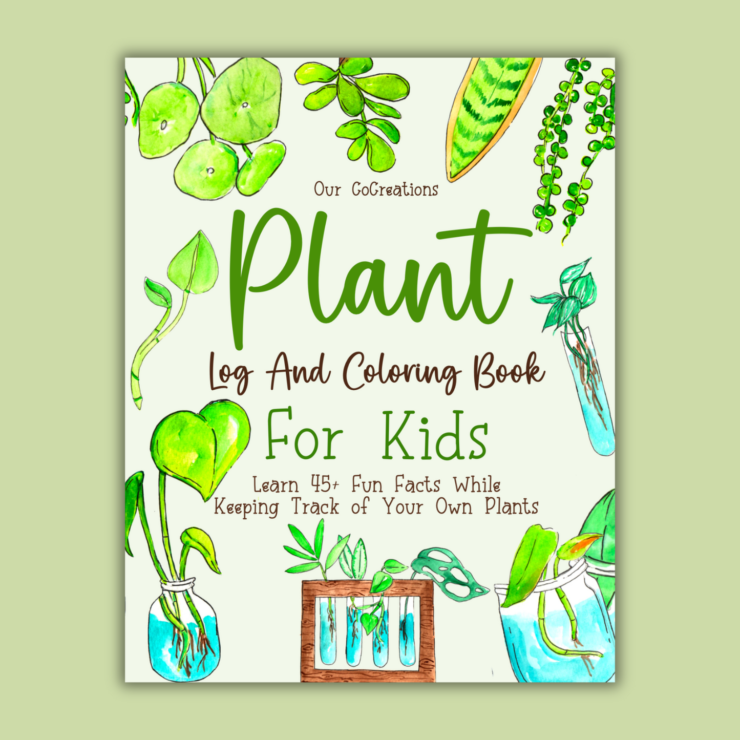 Plant Log and Coloring Book For Kids: Learn 45+ Fun Facts While Keeping Track of Your Own Plants (Digital Download)