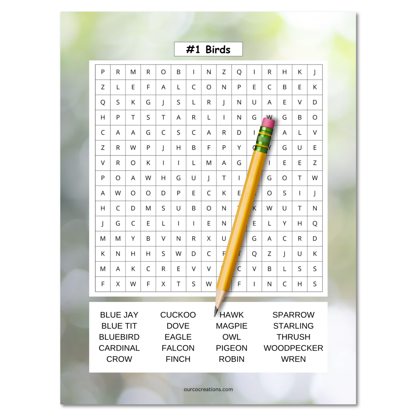 FREE Garden Word Search