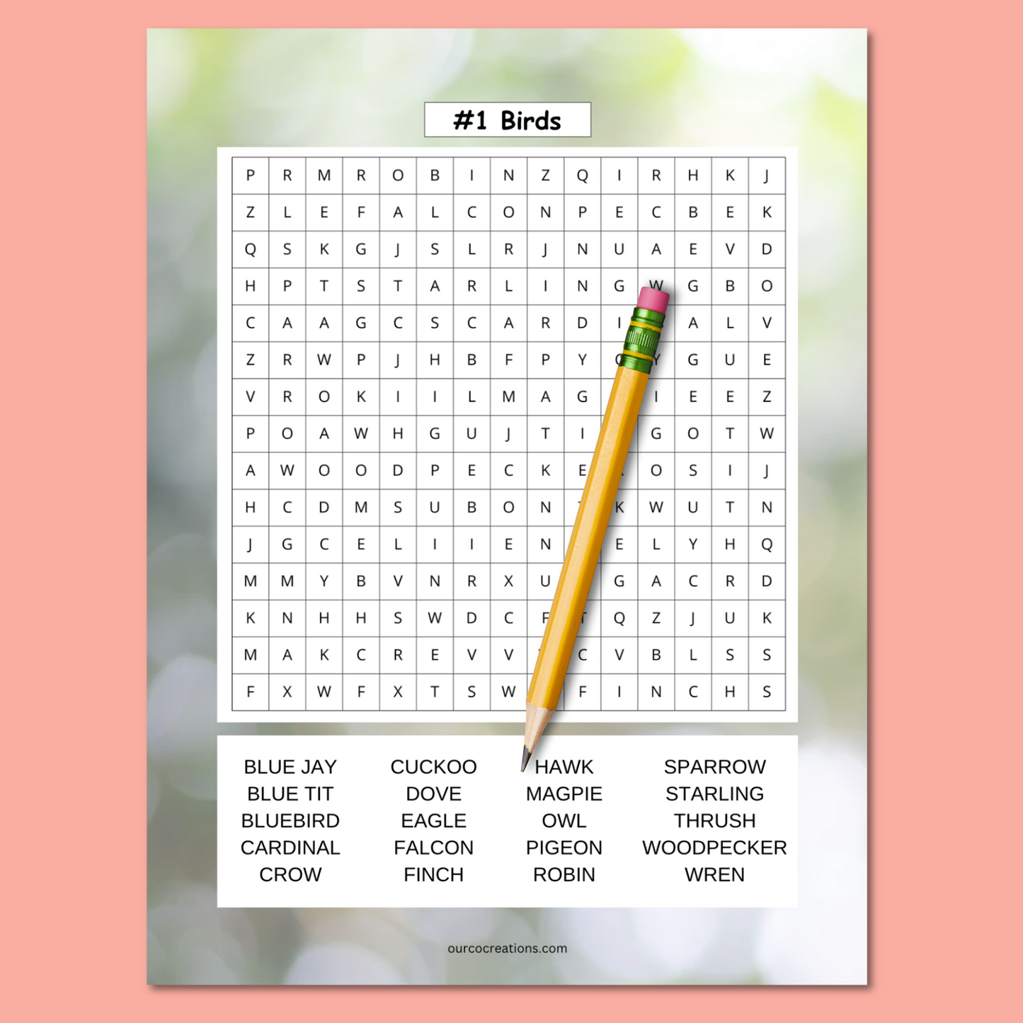 FREE Garden Word Search