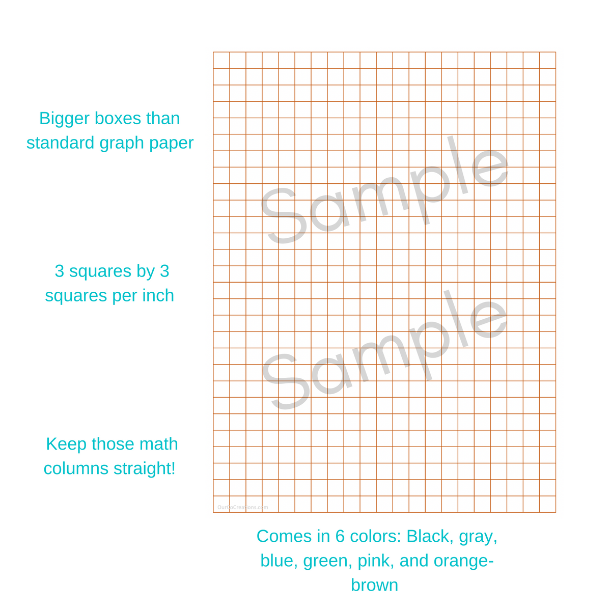 Large Box Grid Paper Big Square Graph Paper